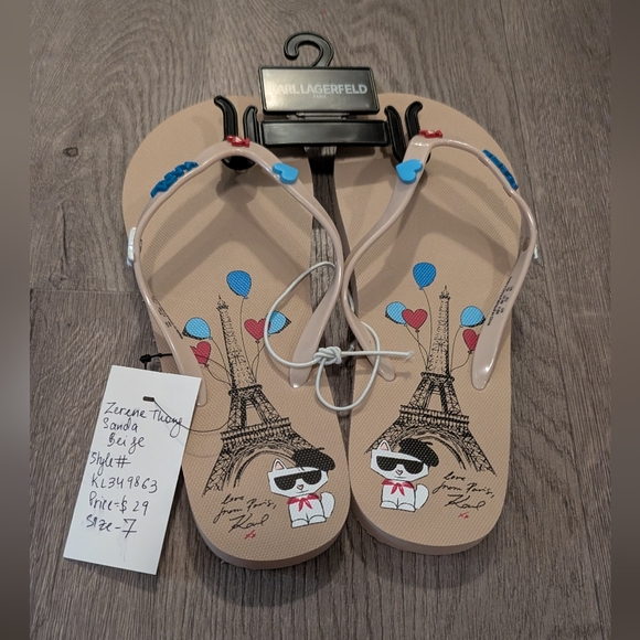 Karl Lagerfeld Shoes - Thong Sandals for Kids - Beige